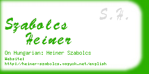 szabolcs heiner business card